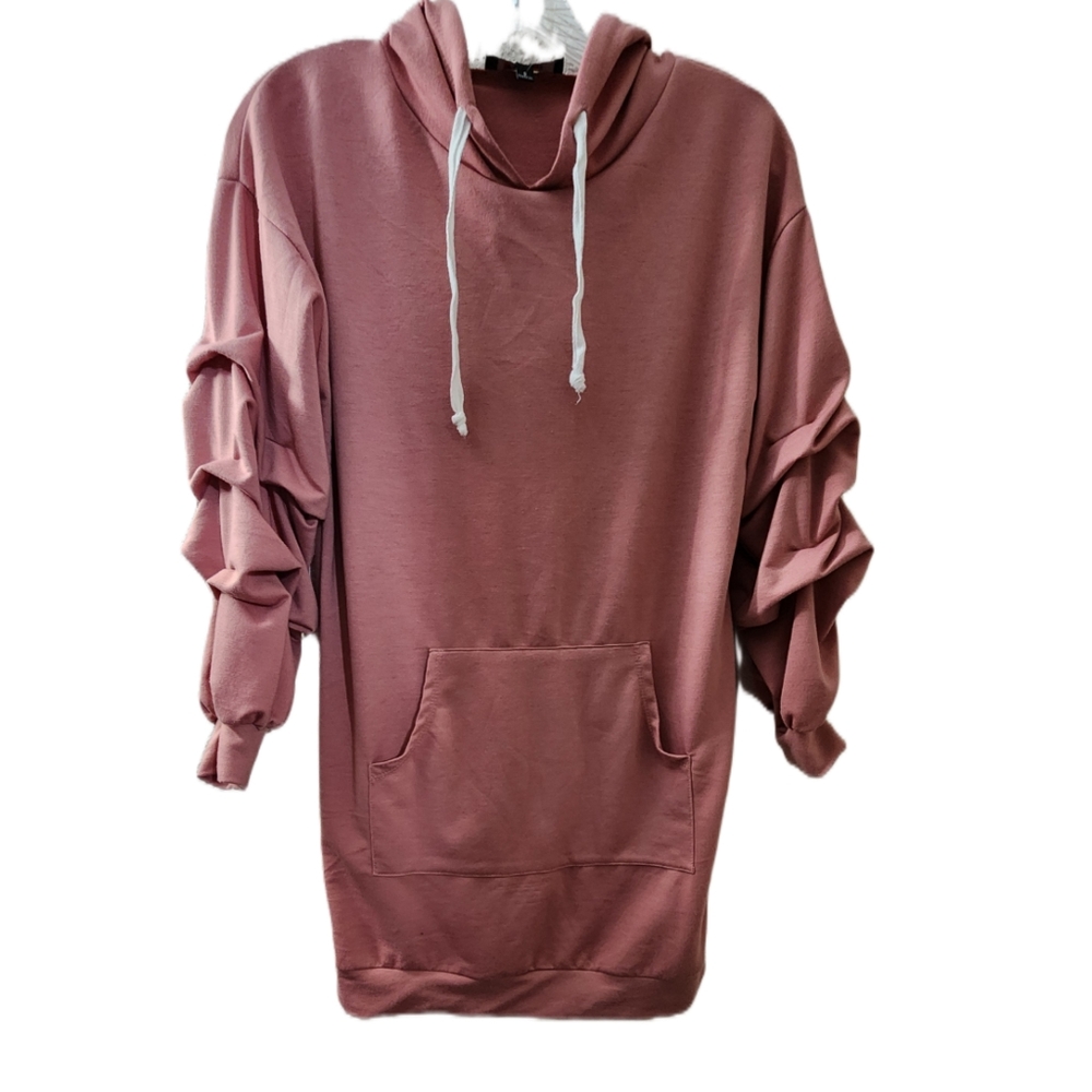 Up's & Downs Hooded Ruffle Top